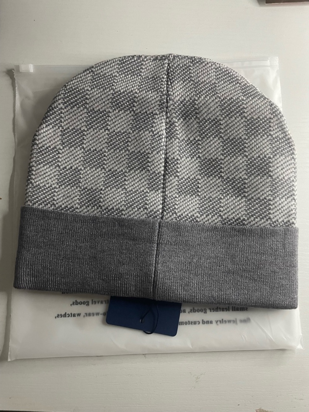 Louis Vuitton Knit Beanie - Gray, White, Black - Picture 3 of 6